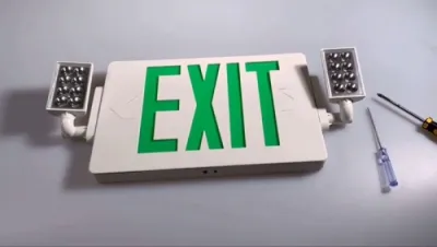 Installation of JLECD2GW LED Exit Sign/Emergency Light Combo