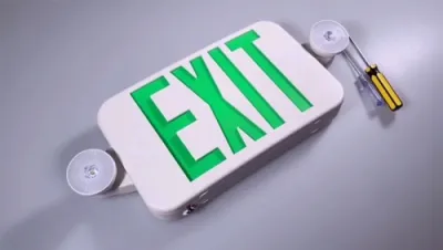 Installation of JLECE2GW Compact LED Exit Sign/Emergency Light Combo