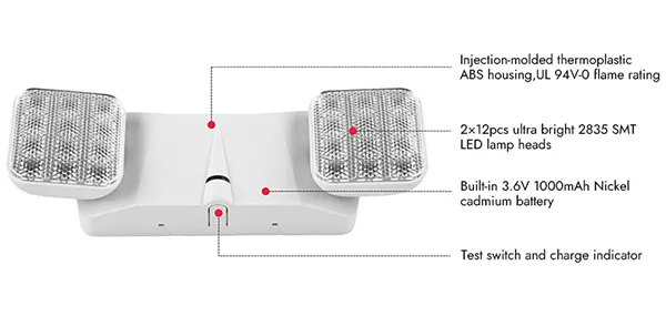 JLEU3 Twin Head LED Emergency Light