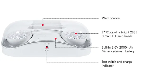 JLEU5WP Wet Location LED Emergency Light