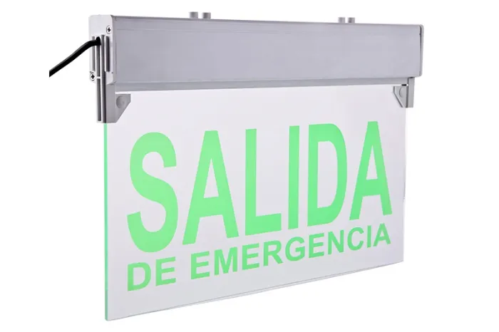 LE297 Edge-Lit LED Exit Sign with ABS/Acrylic Panel (5 Green LEDs)