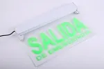 LE297 Edge-Lit LED Exit Sign with ABS/Acrylic Panel (5 Green LEDs)
