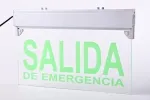 LE297 Edge-Lit LED Exit Sign with ABS/Acrylic Panel (5 Green LEDs)