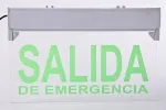 LE297 Edge-Lit LED Exit Sign with ABS/Acrylic Panel (5 Green LEDs)