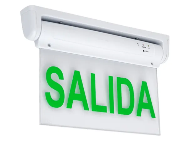 LE2912 Edge-Lit LED Exit Sign with ABS/Acrylic Panel (5 Green LEDs)