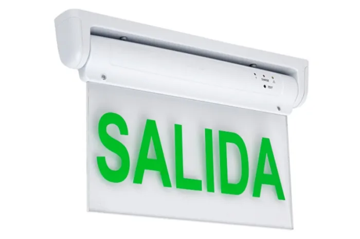 LE2912 Edge-Lit LED Exit Sign with ABS/Acrylic Panel (5 Green LEDs)