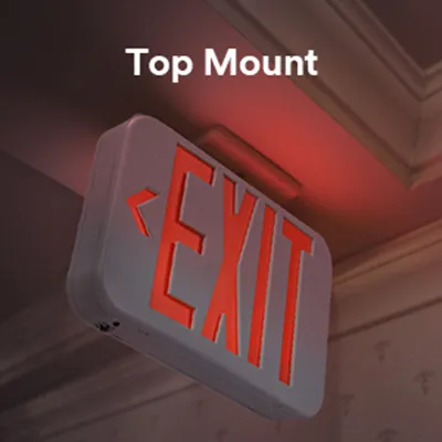 LE2912 Edge-Lit LED Exit Sign with ABS/Acrylic Panel (5 Green LEDs)