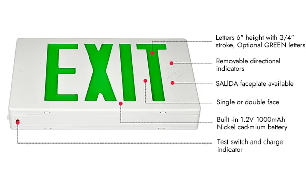 JEE2GWE UL Approved Green LED Exit Sign