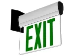 JELBEX Edge-Lit LED Exit Sign with Clear/Mirrored Acrylic Panel