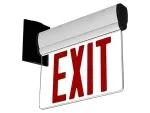 JELBEX Edge-Lit LED Exit Sign with Clear/Mirrored Acrylic Panel