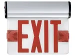 JELBEX Edge-Lit LED Exit Sign with Clear/Mirrored Acrylic Panel