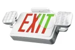 JLEC2BCW Bi-Color Emergency Exit Sign Combo with LED Heads