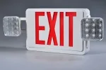 JLEC2BCW Bi-Color Emergency Exit Sign Combo with LED Heads