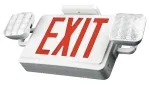 JLEC2GW/JLEC2RW LED Exit Sign/Emergency Light Combo (Green/Red Letters)
