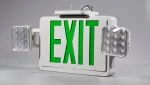 JLEC2GW/JLEC2RW LED Exit Sign/Emergency Light Combo (Green/Red Letters)