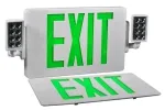 JLECD2GW/JLECD2RW LED Exit Sign/Emergency Light Combo (Green/Red Letters)