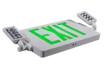 JLECD2GW/JLECD2RW LED Exit Sign/Emergency Light Combo (Green/Red Letters)