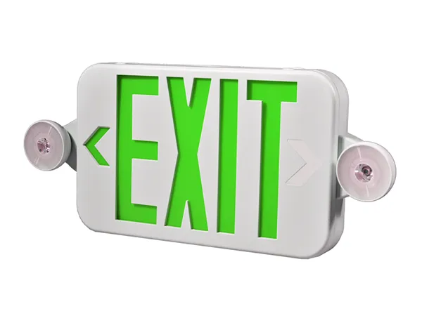 JLECE2GW/JLECE2RW Compact LED Exit Sign/Emergency Light Combo (Green/Red Letters)