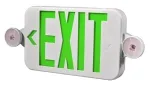 JLECE2GW/JLECE2RW Compact LED Exit Sign/Emergency Light Combo (Green/Red Letters)