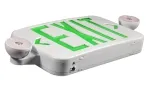 JLECE2GW/JLECE2RW Compact LED Exit Sign/Emergency Light Combo (Green/Red Letters)