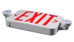 JLECE2GW/JLECE2RW Compact LED Exit Sign/Emergency Light Combo (Green/Red Letters)